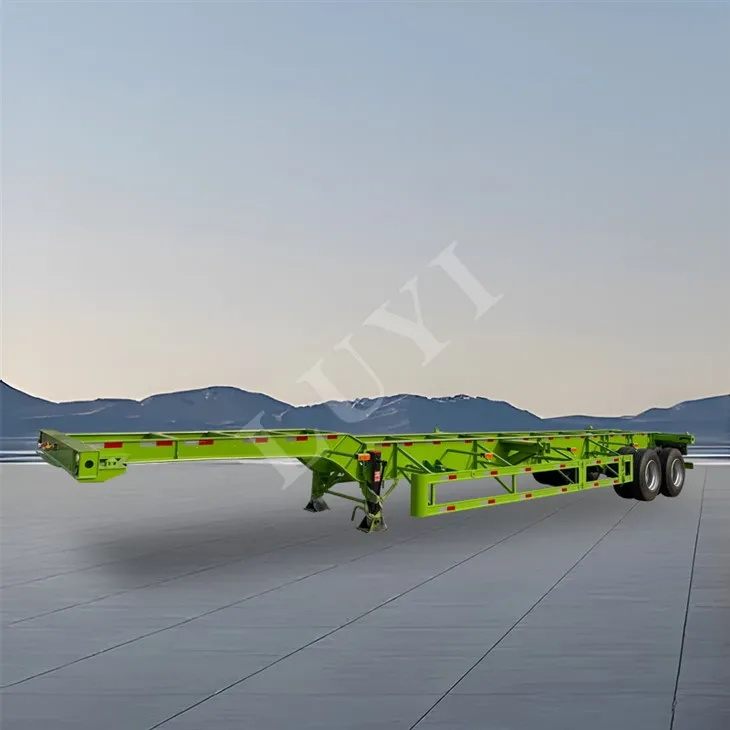 2 محور حمل الحاوية 20/40 طن مقطورة شبه الهيكل العظمي