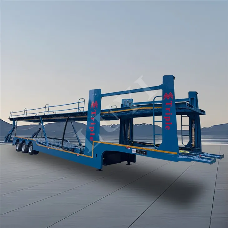 3 محور 40 قدم مزدوج سيارة نقل السيارة نصف مقطورة