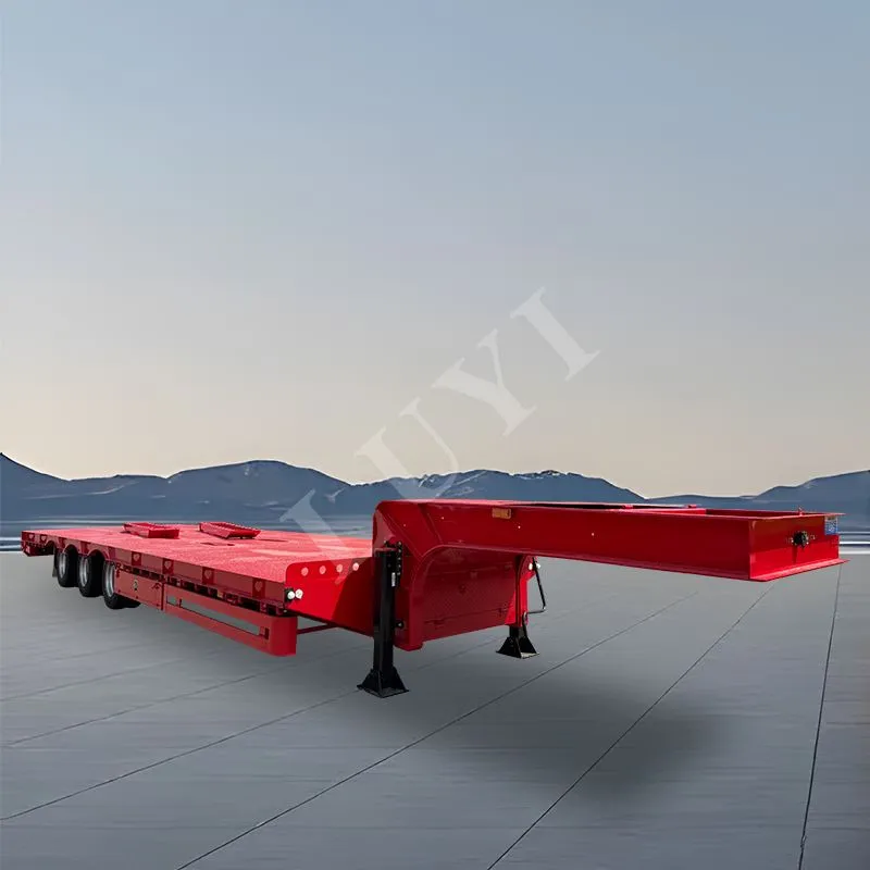 3-محور 80-طن نصف مقطورة بهيكل منخفض