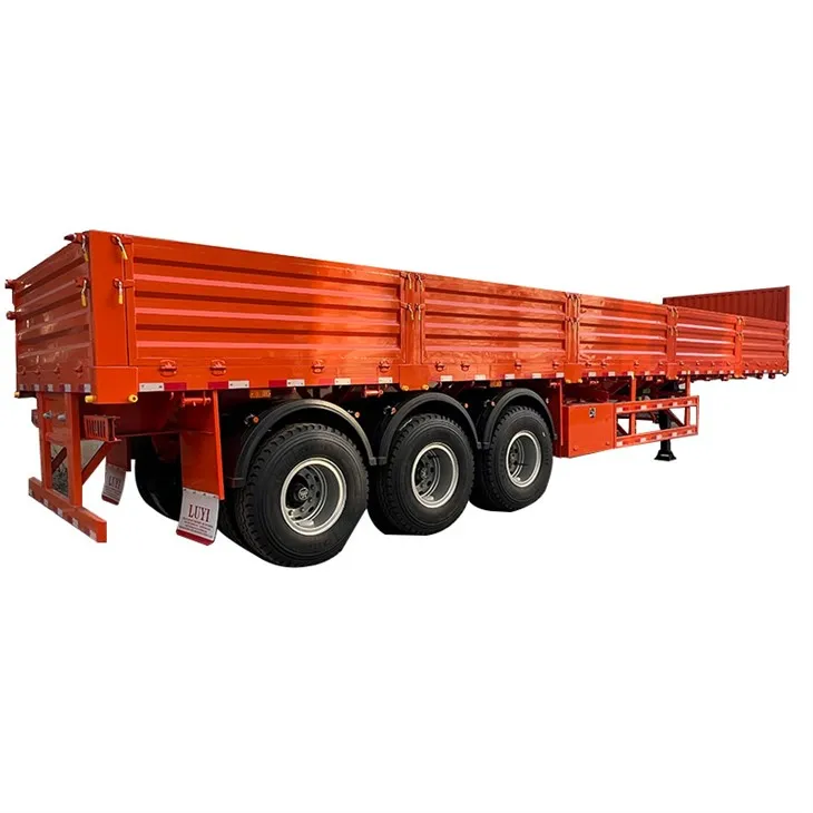 3 المحور السياج مقطورة البضائع الجدار الجانبي شاحنة نصف مقطورة