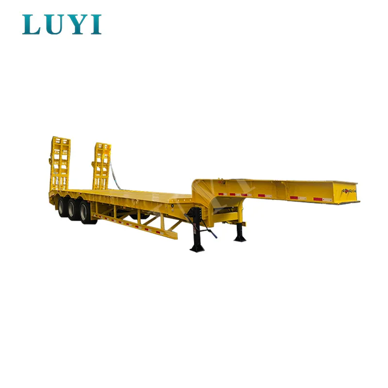 مقطورة Lowboy ذات 4 محاور صفراء ثقيلة