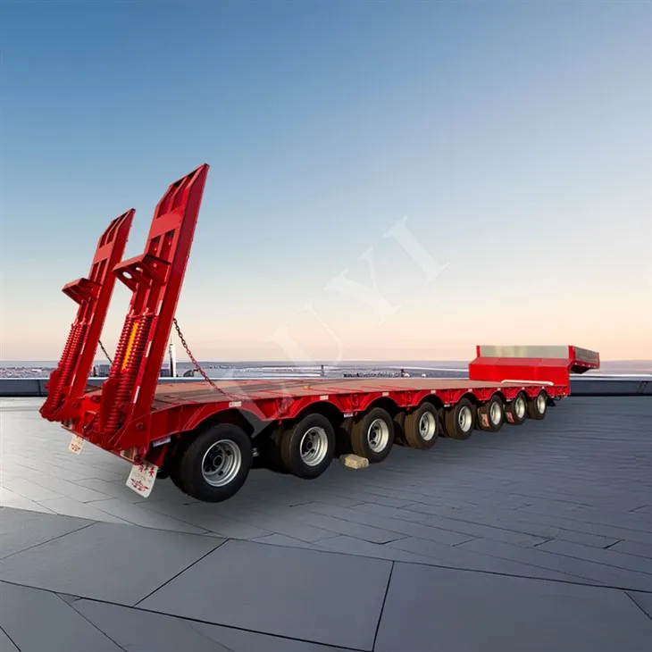 8 - AXLE 150 - ton 40 قدم محمل هيدروليكي نصف سرير منخفضة السرير