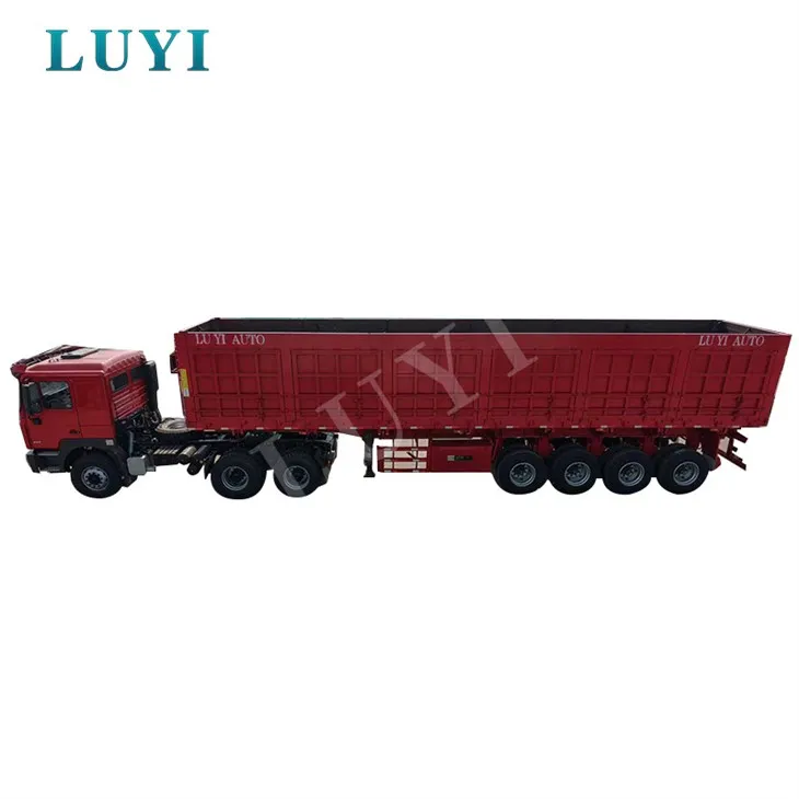 نصف مقطورة قلابة ذات الجانب الأحمر عالية القوة