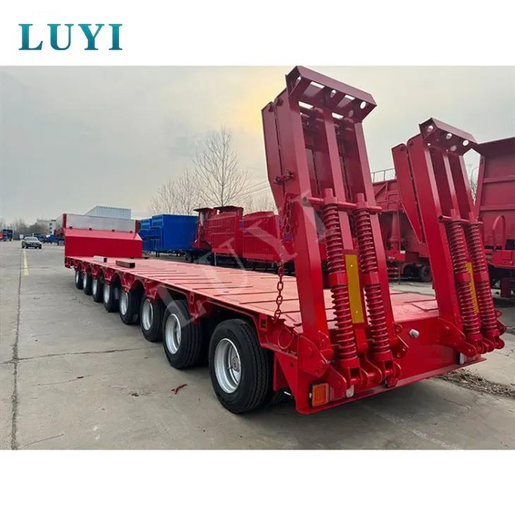 مقطورة منخفضة ذات 8 محاور قابلة للتمديد