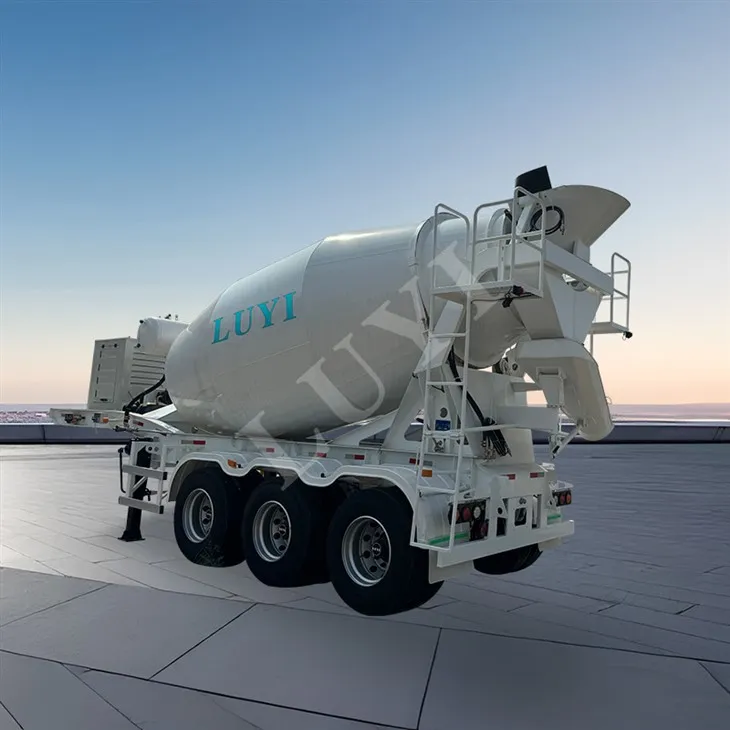 نصف مقطورة لخلاطة الأسمنت ذات ثلاثة محاور-سعة 12 مترًا مكعبًا