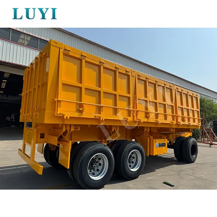 اثنين من محور دعم نوع قضيب الجانبي المقطورة نصف مقطورة